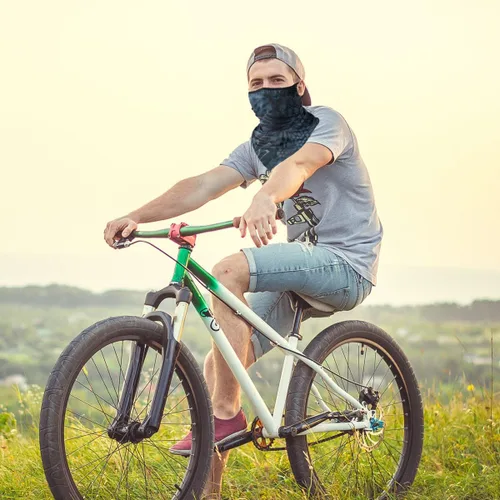 Miniatura 6 de 8 unidades de bandana para la cara con bucles para las orejas, polaina para el cuello, máscara de protección solar al aire libre para hombres