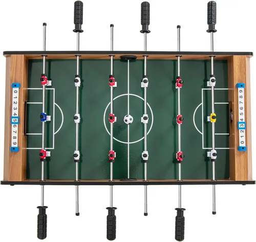 Miniatura 9 de GYMAX Juego de futbolín de mesa, mini mesa de futbolín de 27 pulgadas con 2 bolas y marcador de puntuación, fácil de montar, juego de fútbol de mesa