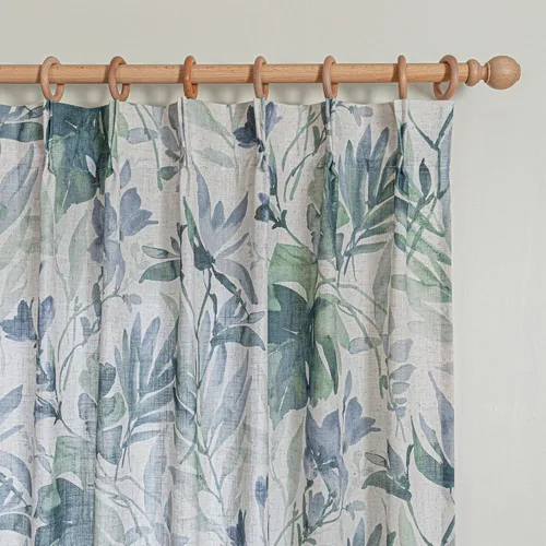 Miniatura 26 de MYSKY HOME - Cortinas plisadas con estampado floral para sala de estar/comedor, cortinas plisadas para proteger la privacidad, 84 pulgadas de largo