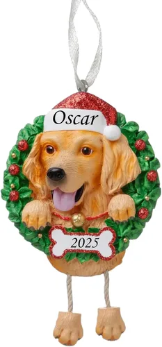 Miniatura 23 de Adorno personalizado para 2025, raza pura de perro Beagle, adorno para árbol de Navidad, decoración profesional personalizada, regalo para cachorro