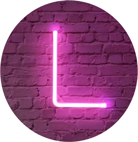 Miniatura 13 de Letrero de neón, letras de neón, letras del alfabeto de neón iluminadas, letras con luces LED, letras de marquesina iluminadas, batería, USB, rosa