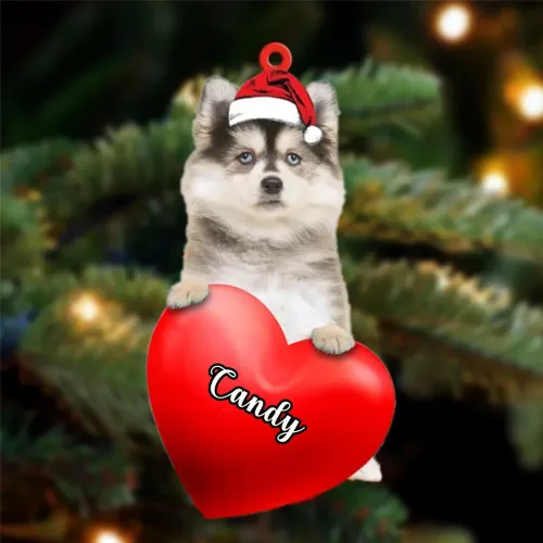 Miniatura 141 de Adornos de Navidad personalizados para perros, nombre personalizado, adorno de Malamute de Alaska, adornos acrílicos, regalos de Navidad, amantes
