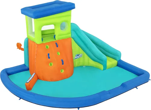 Miniatura 8 de Bestway H2OGO! Parque acuático inflable para niños Lava Splash Tobogán al aire libre, pared de escalada, piscina de chapoteo, aspersor Ideal