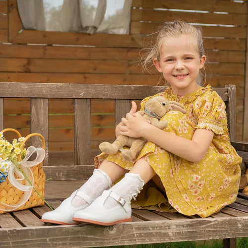 Miniatura 2 de Felix & Flora - Zapatos de vestir para niña pequeña, tipo Mary Jane, zapatos planos tipo ballet, para una Pascua florida, para fiesta, para niñas