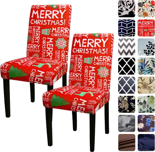 Miniatura 25 de Funda protectora para silla de comedor, lavable, extraíble, de elastano