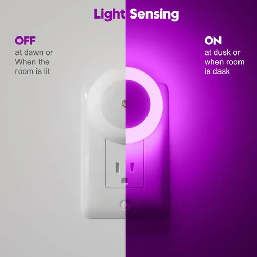 Miniatura 3 de fesnne Luz Nocturna, Luces Nocturnas Enchufables en la Pared, Sensor de Atardecer a Amanecer, Luz Nocturna LED Rosa 0.5W, Juego de 2 Luces Nocturnas