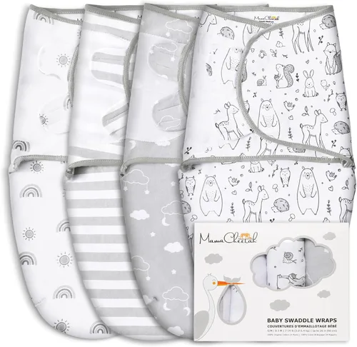 Mama Cheetah Saco de envolver para bebés prematuros, saco de dormir orgánico para bebés prematuros, manta para envolver prematuros, envolturas