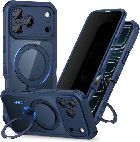 Miniatura 91 de CENHUFO Funda de privacidad para iPhone 11 Pro, funda de cuerpo completo con protector de pantalla de privacidad de vidrio templado 9H integrado