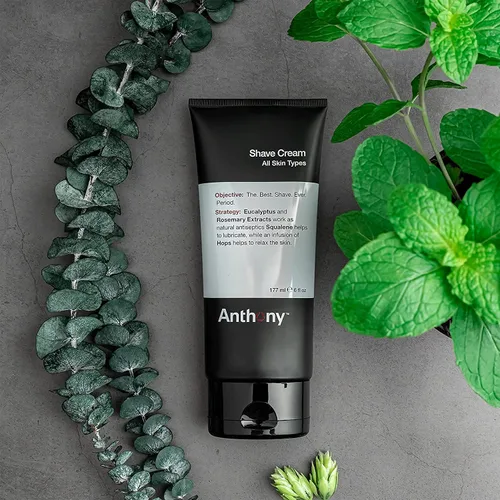 Miniatura 4 de Anthony Crema de afeitar para hombre para pieles sensibles: extractos de escualano, eucalipto, menta verde y romero, ayuda a calmar, refrescar