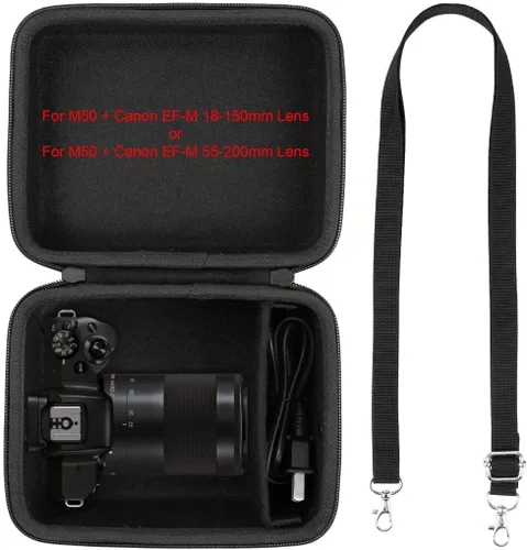 Miniatura 2 de co2CREA Estuche rígido de repuesto para cámara sin espejo Canon EOS M50 Mark II/Canon EOS M50 Kit de cámara sin espejo, carcasa negra