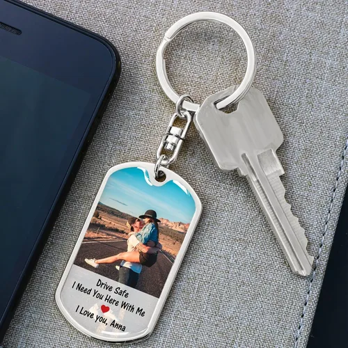 Miniatura 3 de Llavero para parejas personalizado con llavero de fotos llavero personalizado para pareja regalo para él regalos para novio regalos para marido