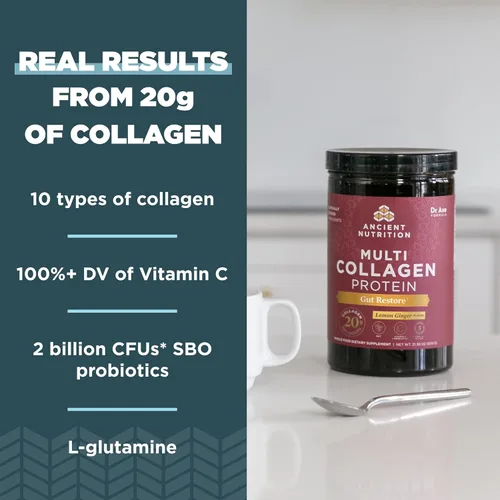 Miniatura 3 de Ancient Nutrition Proteína de colágeno en polvo, proteína de colágeno múltiple, péptidos de colágeno hidrolizados que apoyan la piel y las uñas