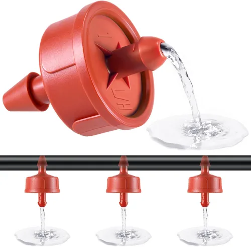 Miniatura 9 de 50 goteros/emisores de riego por goteo compensadores de presión de 0.25 GPH, antiobstrucciones y autolimpiantes emisores de riego por goteo