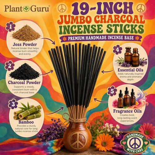 Miniatura 5 de Varillas de incienso exóticas de clavo jumbo de 19 pulgadas de largo, 1 paquete a granel de 27 a 30 varillas, naturales de 19 pulgadas extra grandes