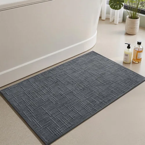 Miniatura 12 de AMOAMI Alfombra de Baño Antideslizante Súper Absorbente de Secado Rápido Alfombras de Baño para Piso de Baño Respaldo de Goma Lavable Alfombras