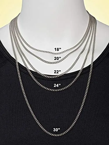 Miniatura 4 de Collar con dije de cruz con bandera de acero inoxidable para hombre, Proverbios 305
