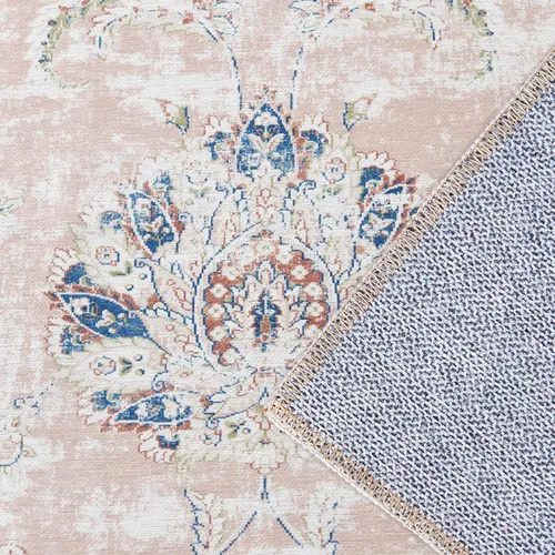 Miniatura 6 de jinchan Tapete de pasillo lavable a máquina, diseño floral de época, antideslizante, pelo bajo, ultrafino, para cocina, lavandería, dormitorio