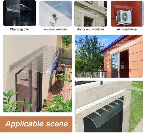 Miniatura 8 de Toldo para ventana, toldo arqueado, toldo invisible para puerta delantera, patio, pérgola, toldo para puerta, toldo de entrada, cubierta