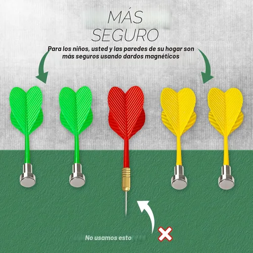 Miniatura 4 de Tablero magnético de dardos – 12 dardos magnéticos – Excelente juego de interior y juegos de fiesta – Regalos para niños de 5, 6, 7, 8, 9, 10, 11