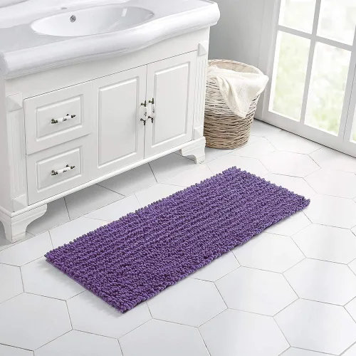 Miniatura 167 de Walensee Alfombra de baño antideslizante (24x17 pulgadas, rosa polvoriento) absorbente de agua, súper suave, lanuda de felpilla, lavable a máquina