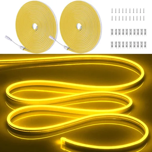 Miniatura 11 de Tiras de Luces LED de Neón Blancas de 12V - 16.4 Pies Flexibles Impermeables Cortables, Luces de Cuerda de Neón de Silicona Flexible para Cocina