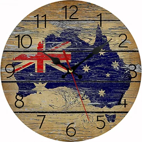 Miniatura 21 de Reloj de pared redondo de madera de 12 pulgadas, silencioso, sin tictac, de cuarzo, funciona con pilas, para oficina, cocina, dormitorio, aula