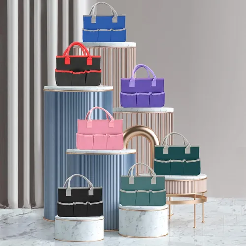 Miniatura 7 de Cupohus - Bolsa de almacenamiento para organizador de arte y manualidades con bolsillos y asas, organizador portátil de tela Oxford para maestros