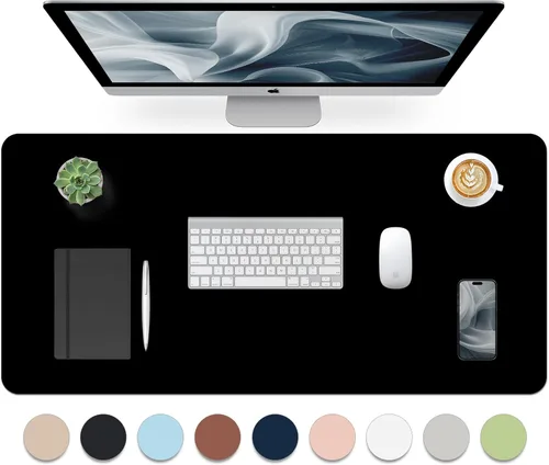 Miniatura 39 de Bloss Almohadilla de escritorio de cuero y reposamuñecas para teclado, alfombrilla grande para mouse + almohadilla para teclado + soporte de muñeca