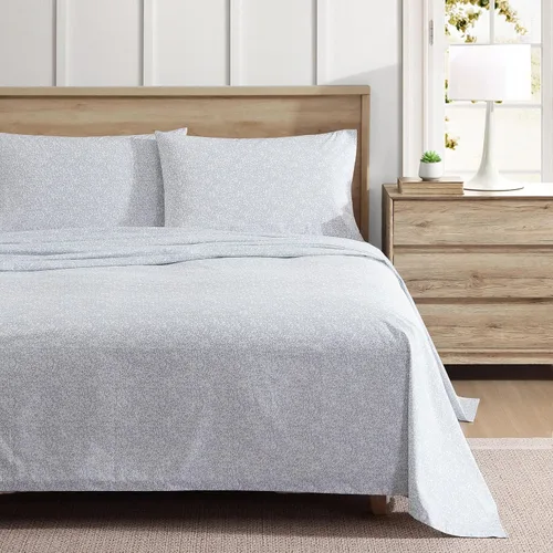 Miniatura 32 de Eddie Bauer - Sábanas tamaño Queen, juego de ropa de cama de percal de algodón, decoración del hogar crujiente y fresca (Canoe Lake Paddle, Queen)