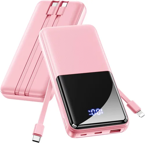 Miniatura 11 de Cargador portátil de batería de 20000 mAh, 22.5 W, cable integrado de carga rápida, cargador de teléfono portátil para iPhone, todos los modelos
