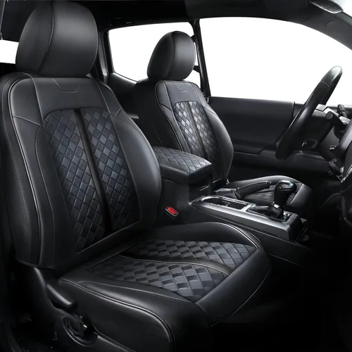 Miniatura 8 de Carlimeki Fundas de asiento personalizadas para Tacoma 2005 2006 2007 2008 2009 2010 2011 2012 2013 2014 2015 Crew Cab 2ª Gen Tacoma Base