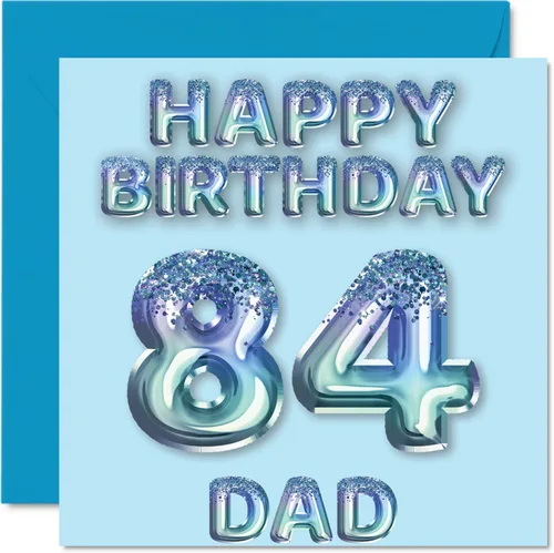 Miniatura 50 de Stuff4 Tarjeta de primer cumpleaños para niños, globo de fiesta con purpurina azul, tarjetas de feliz cumpleaños para niño de 1 año, nieto, hijo, 57