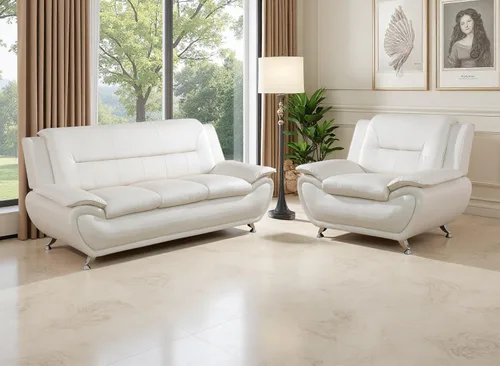 Miniatura 41 de Juego de sofá de cuero (3 piezas, cuero negro B), muebles de sala de estar para apartamento, material de estilo minimalista, fácil montaje B-cuero