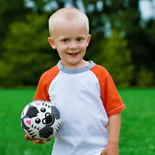 Miniatura 4 de Daball Pelota de fútbol para niños y niños pequeños - Talla 1, bomba y caja de regalo incluidas