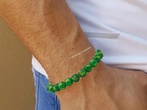 Miniatura 339 de Amazing Gemstone Pulsera de cristal para mujeres y hombres, pulsera de cristal curativo de protección, pulsera elástica con cuentas de piedras