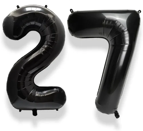 Miniatura 16 de AULE Globos grandes de 40 pulgadas, número 0, negros, grandes, de papel de aluminio, globos de número de helio 0-9, gigantes, jumbo, felices