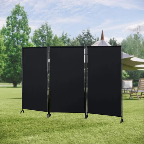 Miniatura 6 de Productos Proman FS17067 Galaxy - Divisor de habitación para interior/exterior (3 paneles), 102” de ancho x 16” de profundidad x 71” de alto Negro