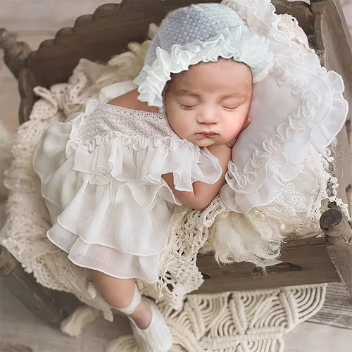 Miniatura 10 de Holibeat Accesorios de fotografía morados para bebé niña súper suaves recién nacida trajes de sesión de fotos disfraces (morado)