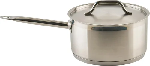 Miniatura 9 de Winco Cacerola de acero inoxidable resistente con tapa, 2 cuartos