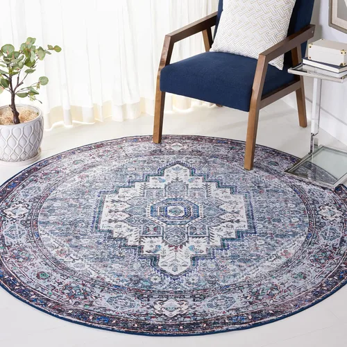 Miniatura 11 de SAFAVIEH Tucson Collection - Alfombra lavable de 2 pies 6 pulgadas x 8 pies, beige y verde, antideslizante y fácil de limpiar, ideal para pasillo