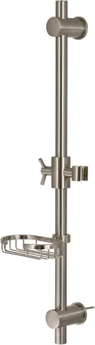 Miniatura 9 de PULSE ShowerSpas 1010-CH Barra deslizante ajustable para ducha de mano con cesta de alambre jabonera, cromo pulido