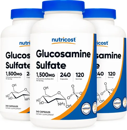 Miniatura 9 de Nutricost Sulfato de glucosamina 750 mg, 240 cápsulas (1500 mg por porción)