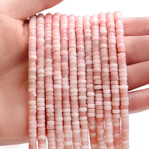 Miniatura 11 de BONNY BOXX 150 piezas de cuentas espaciadoras de jade blanco natural, cuentas sueltas semipreciosas planas redondas de jade heishi para hacer joyas
