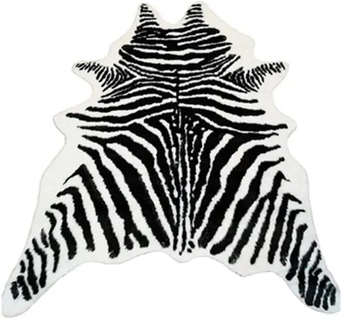 Miniatura 17 de Alfombra con estampado de leopardo, piel de vaca sintética, alfombra artificial, piel de vaca de imitación, leopardo, tigre, cebra, tapete de piel