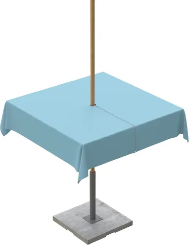 Miniatura 49 de QueenKer Mantel de exterior verde oliva con agujero para sombrilla y cremallera, mantel de color sólido para mesas cuadradas, colección de mesa
