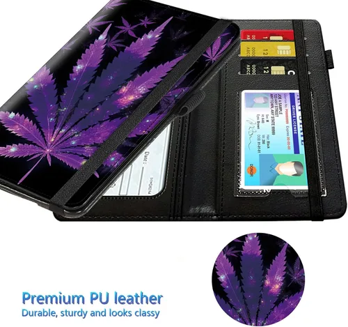 Miniatura 55 de Funda para chequera para hombres y mujeres, cartera de cuero RFID con ranuras para tarjetas de crédito, soporte de cheques duplicados personales