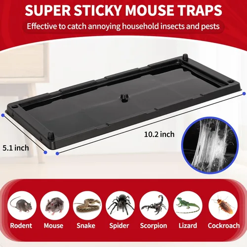 Miniatura 2 de LULUCATCH, trampas para ratones, 6 unidades de trampas grandes de pegamento para interiores para el hogar, tablas de pegamento a granel pre-cebadas