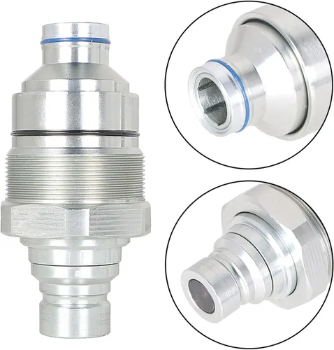 Miniatura 6 de 7246802 7246799, kit de acoplador de cara plana macho y hembra compatible con cargadora de minicargadora Bobcat