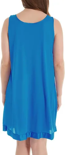 Miniatura 2 de Exquisito Form 30107 - Camisón de nailon para mujer, sin mangas, de longitud hasta la rodilla, Amaranto, azul niebla, negro medianoche, azul marino