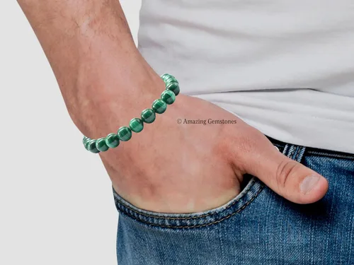 Miniatura 672 de Amazing Gemstone Pulsera de cristal para mujeres y hombres, pulsera de cristal curativo de protección, pulsera elástica con cuentas de piedras